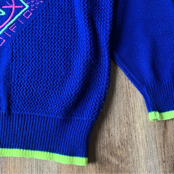 Vintage Ocean Pacific Knit Sweater Mock Neck 90s Made In Canada - Picture 3 of 8